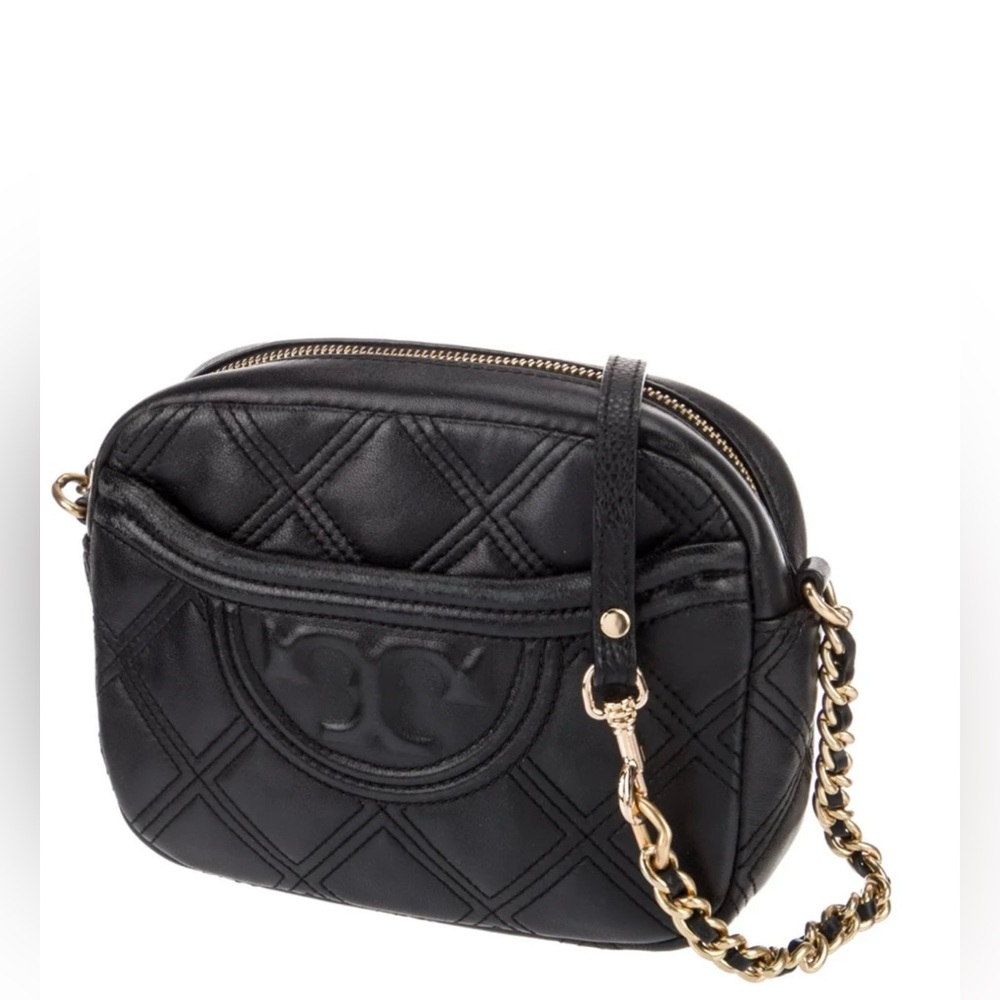 Tory Burch Fleming Soft Camera Bag - Black - Picture 3 of 11